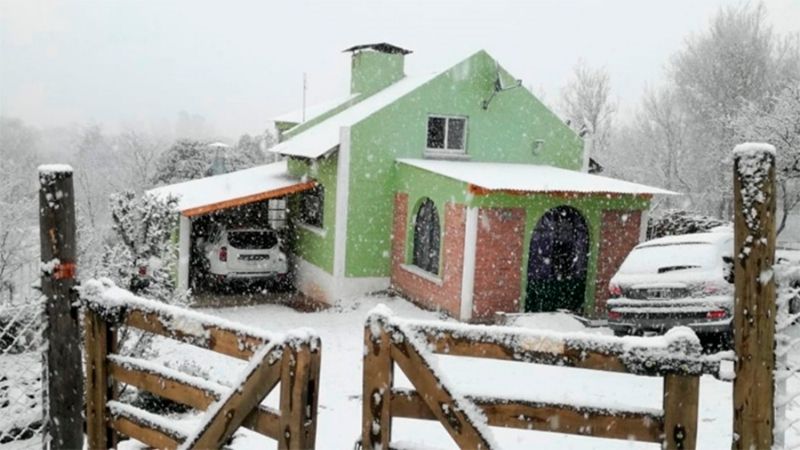 Nevó en distintas localidad del sur cordobés