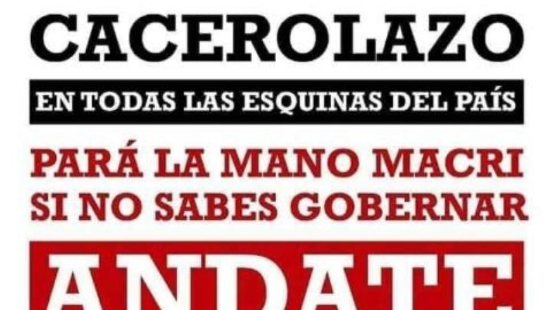 Protesta en contra de Macri en la Plaza