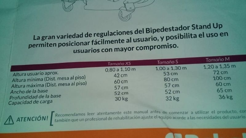 Magali recibió su bipedestador stand Up