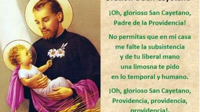 Horarios de celebraciones en honor a San Cayetano