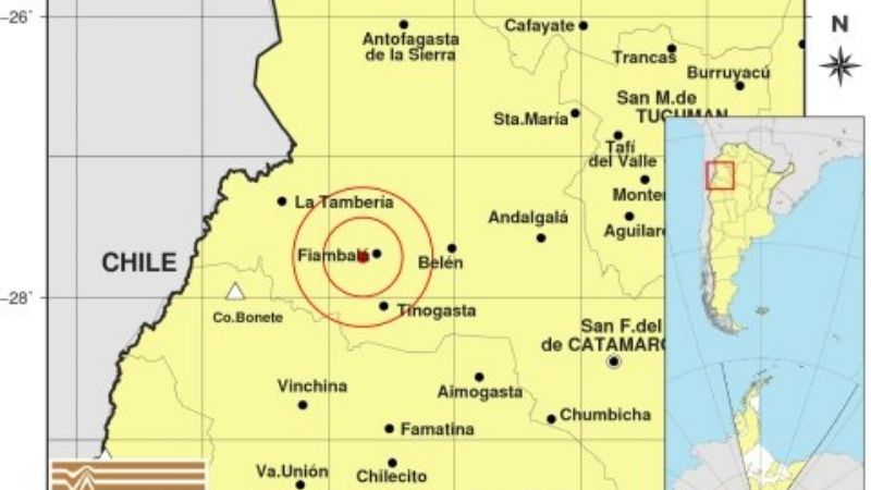 Temblor en Fiambalá