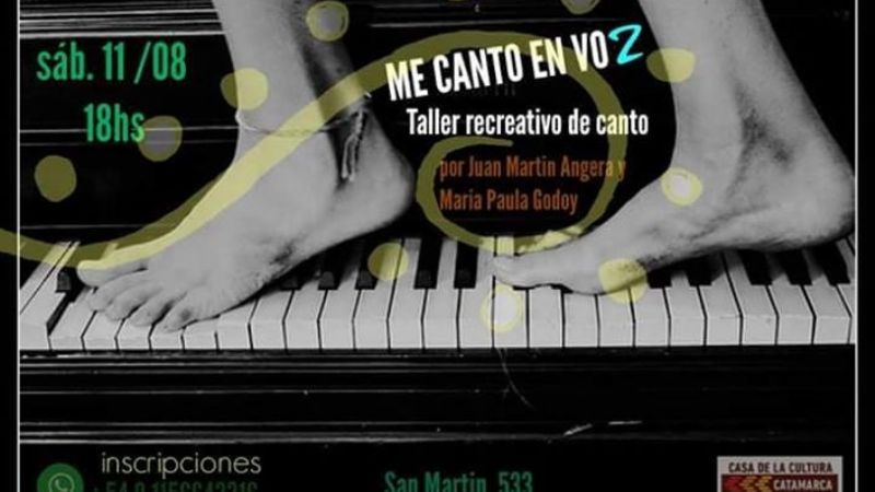 Este sábado, “Me canto en voz” en la Casa de la Cultura