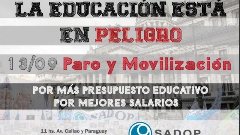 Docentes privados se suman al paro contra el ajuste