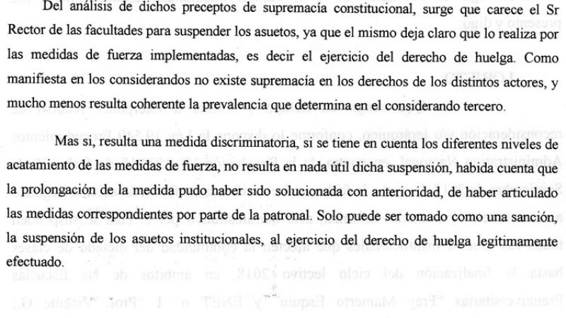 Ante la amenaza de descuentos, el gremio universitario presenta un recurso