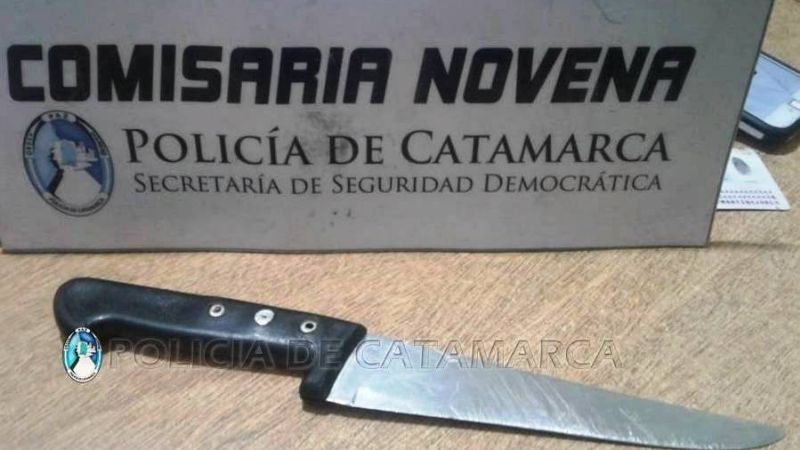 Joven sospechoso tenía un cuchillo carnicero entre sus prendas