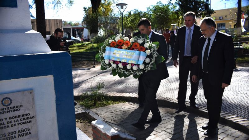 Senadores en las celebraciones por el 385° aniversario de Pomán