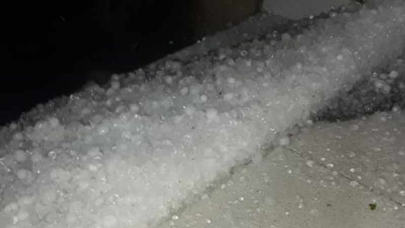 Fuerte tormenta en el Este con caída de granizo