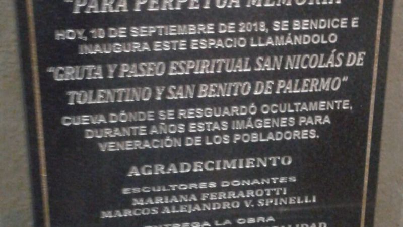 Gruta y Paseo Espiritual San Nicolás de Tolentino y San Benito de Palermo