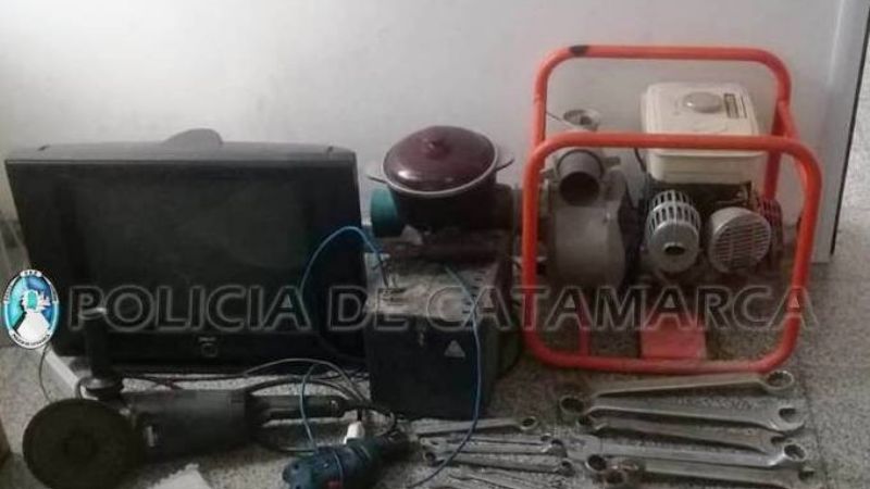 Recuperan elementos robados en allanamientos y desbaratan una banda en Belén