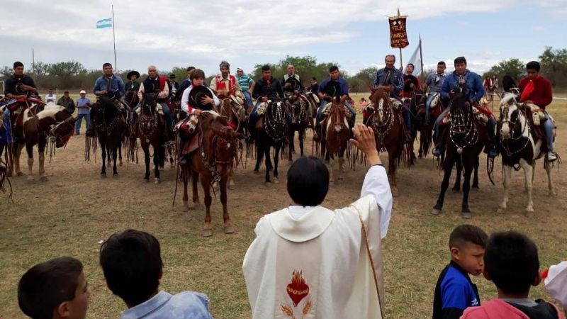 En Chañar Laguna honraron a la Virgen de los Dolores