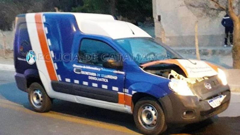 Vehículo de Seguridad protagonizó un choque en Santa María