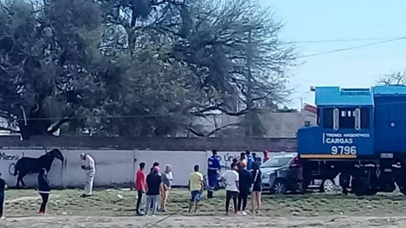 Tren del Argentino Cargas embistió a un auto en Recreo