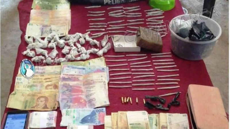 Golpe a las drogas en Andalgalá: desbaratan un punto de venta y detienen a una mujer