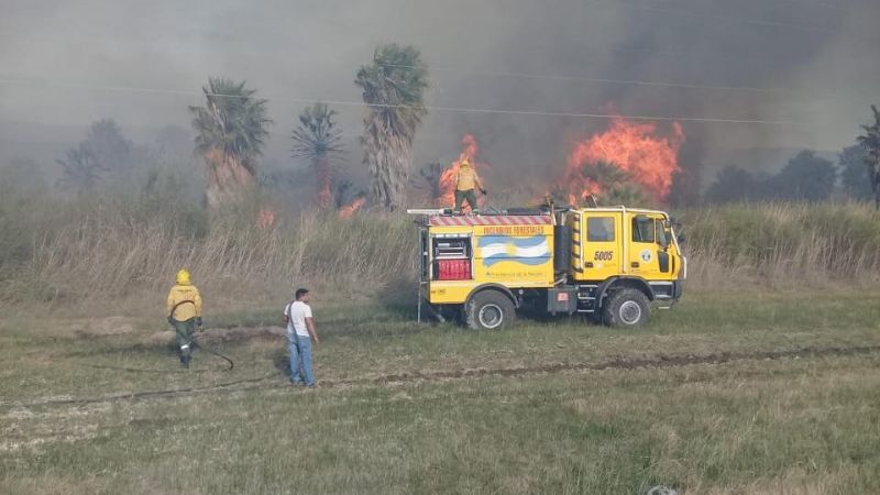 Incendio forestal de magnitud en Fray M. Esquiú
