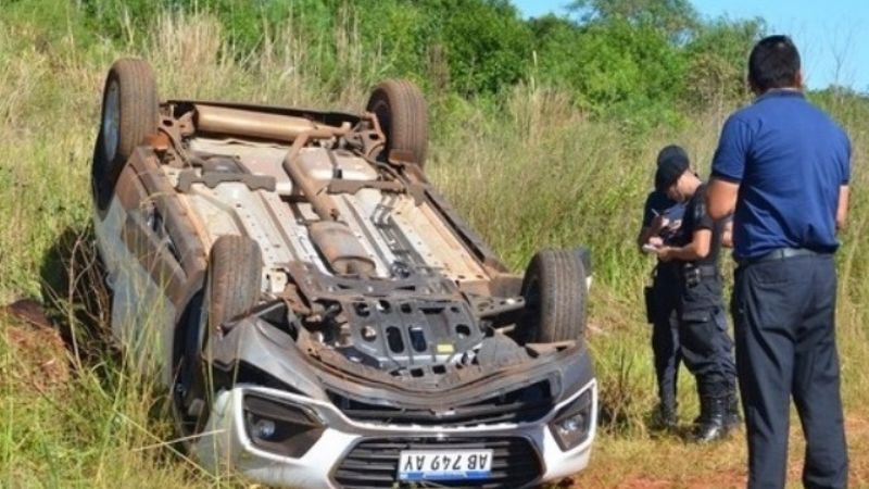 Volcó un auto en Villa Dolores
