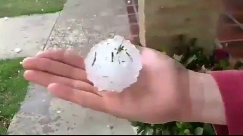 En Bell Ville cayó piedra del tamaño de pelotas de tenis