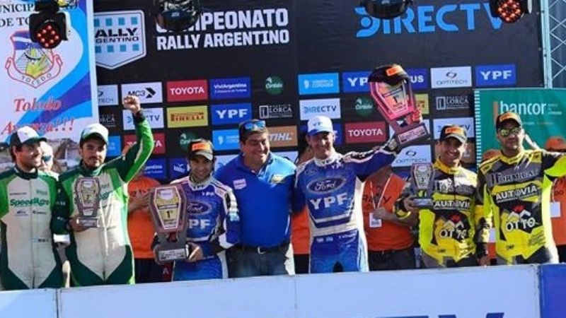 Augusto subió al podio nacional en el Rally de Toledo