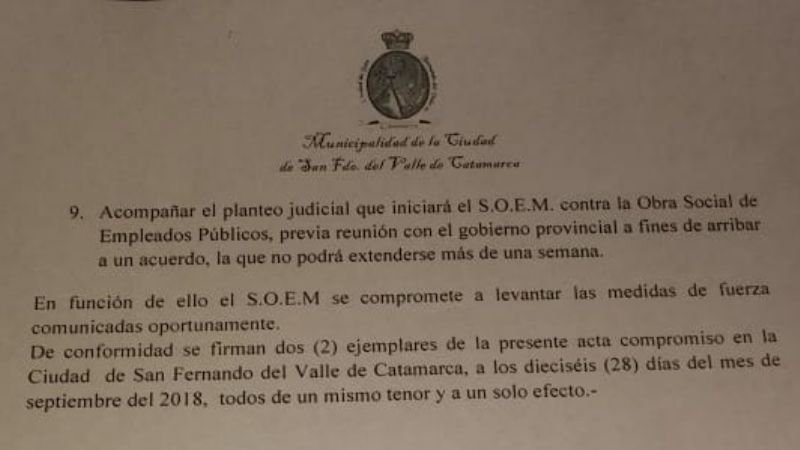 Hubo acuerdo y el SOEM levanta el paro