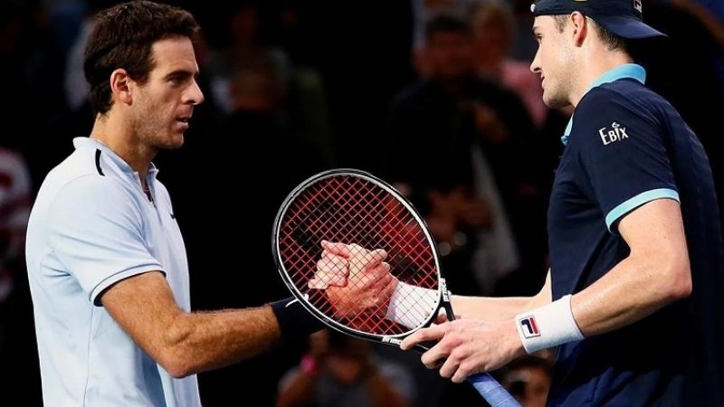 Del Potro frente al “gigante” Isner y el calor