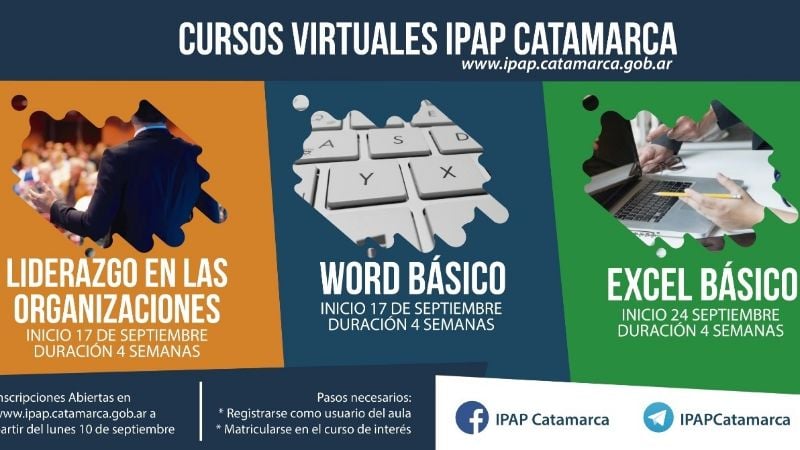 Inscripciones para los cursos virtuales del IPAP