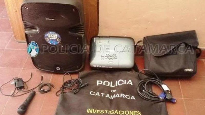 Recuperan elementos robados en una escuela