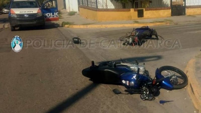 Dos motocicletas protagonizaron un siniestro vial