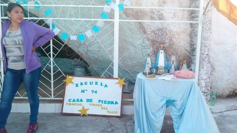 Casa de Piedra: Alumnos agradecieron a la Virgen del Valle