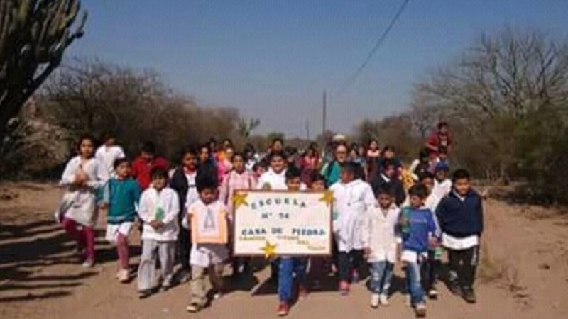 Casa de Piedra: Alumnos agradecieron a la Virgen del Valle