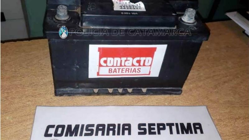 Aprehenden a un joven por el robo de una batería de auto