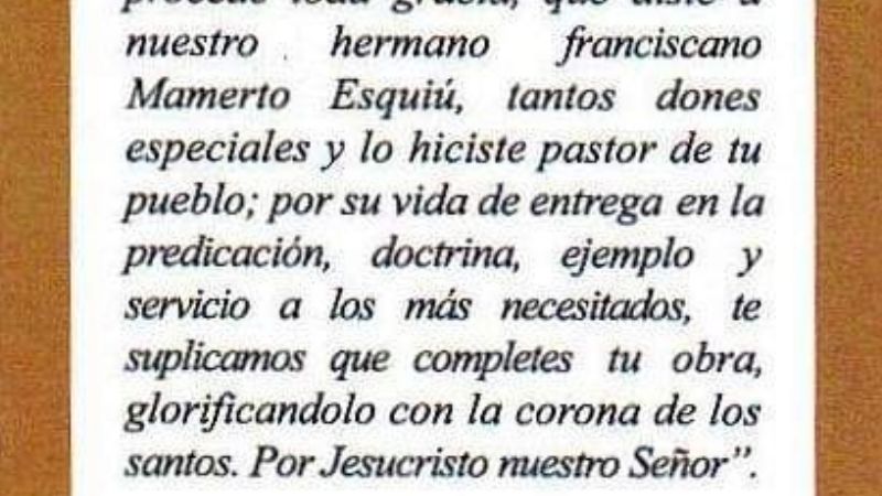El Suncho: Un paso más en la causa de Beatificación