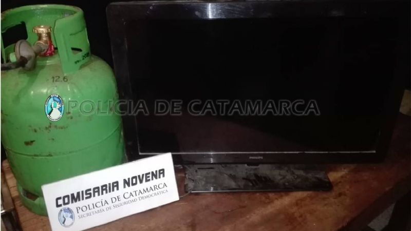 Robó un tele y una garrafa y los dejó abandonado en una casa