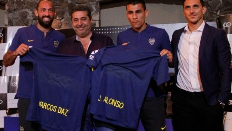 Boca presentó a Junior Alonso y Marcos Díaz