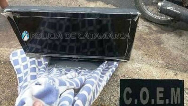 Arrestan a un joven y secuestran un televisor