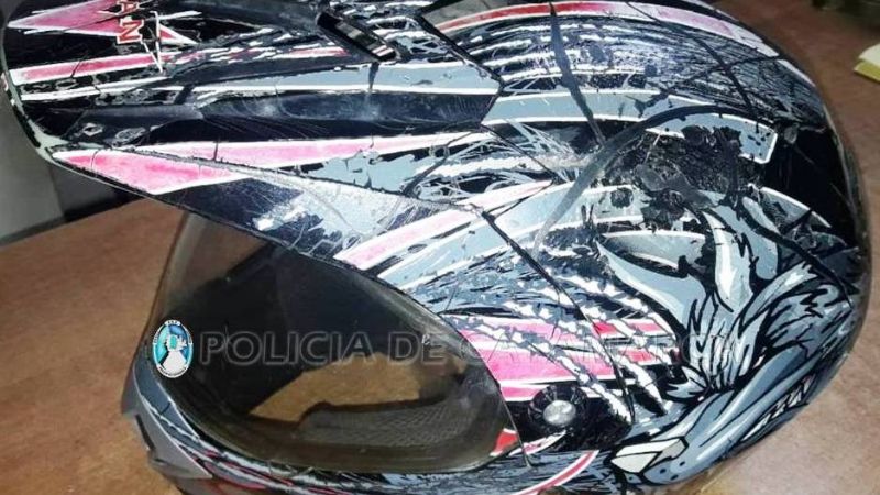 Secuestran un casco protector para moto robado