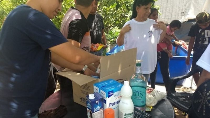 El Palomar recibió donaciones para damnificados