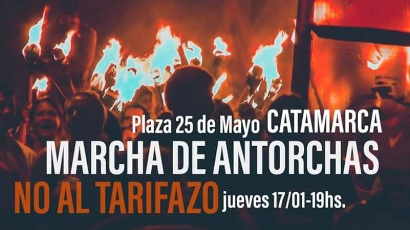 Convocan a marcha de antorchas en contra de los tarifazos de Nación