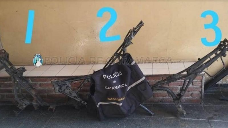 Secuestran chasis de motocicletas