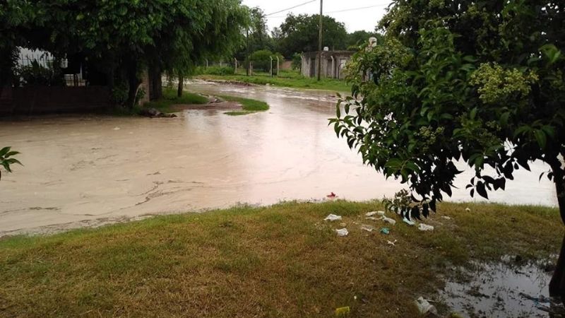 Calles de Recreo inundadas por la lluvia
