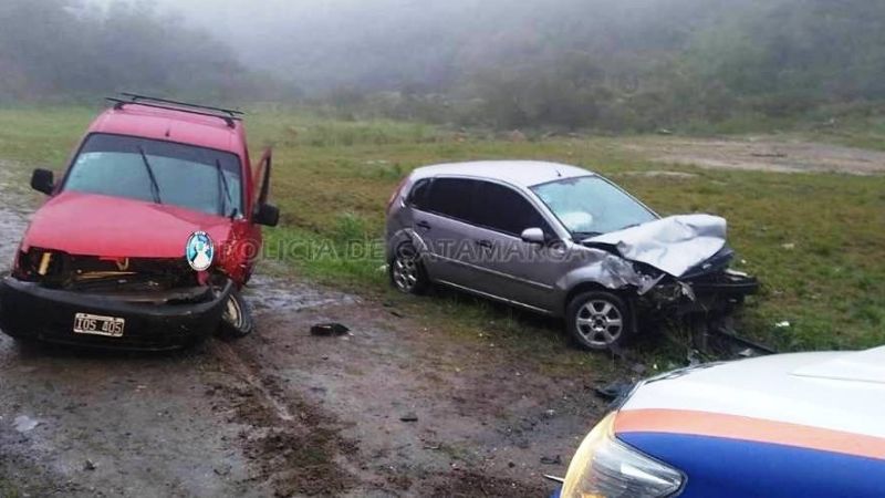 Choque en la cuesta de El Totoral