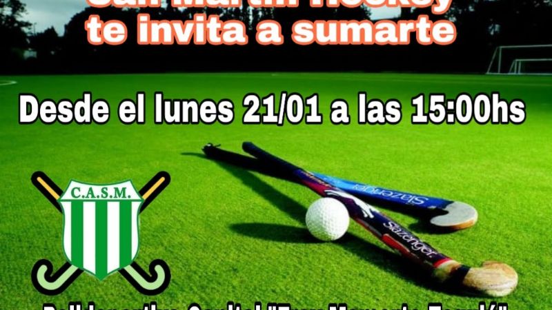 San Martín del Bañado invita a sumarse al hockey