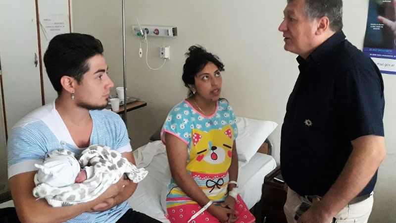 Jesús Ezequiel es el primer bebé del año nacido en la Maternidad Provincial