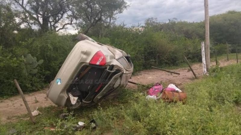 Vuelco cerca de La Merced