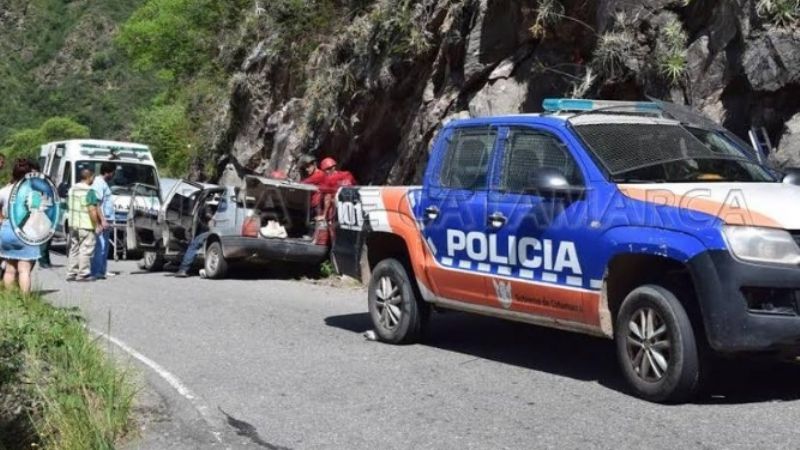 Chocó contra la montaña en la Cuesta de El Portezuelo