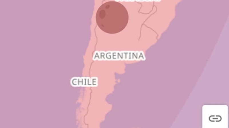 ¿En qué zona de Catamarca se puede apreciar eclipse total de luna?