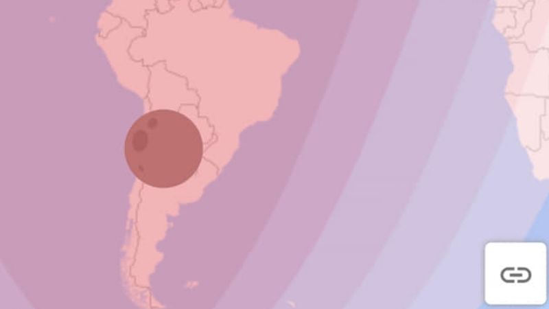 ¿En qué zona de Catamarca se puede apreciar eclipse total de luna?