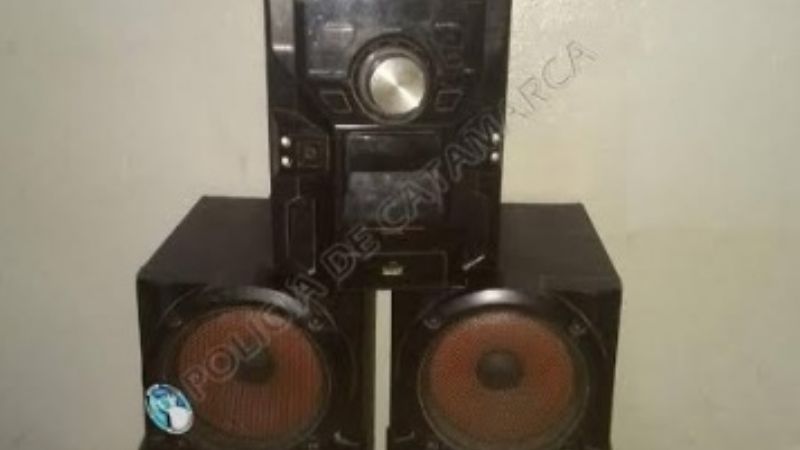 Secuestran un equipo de música de dudosa procedencia