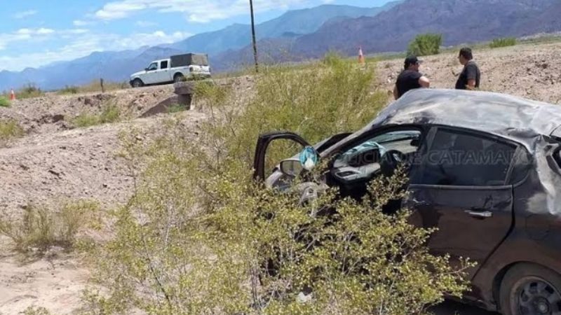 Violento vuelco en Tinogasta