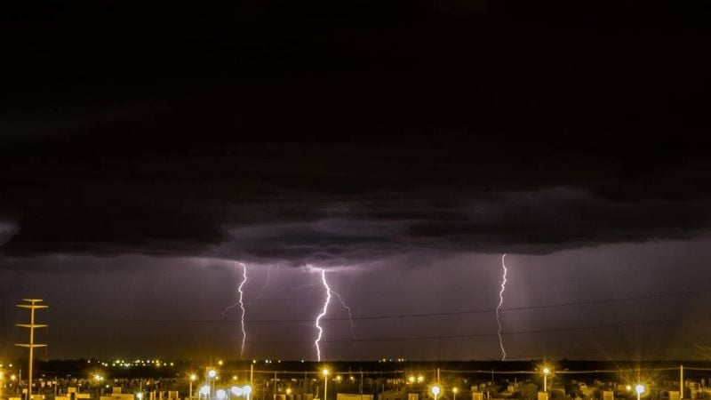 La tormenta captada desde Valle Chico