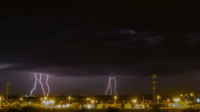 La tormenta captada desde Valle Chico