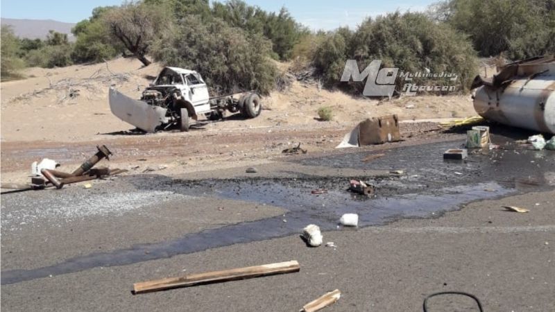 Un camión protagonizó un grave accidente en Fiambalá